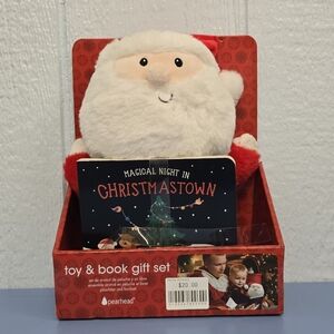 Pearhead Santa Plush & Storybook Set - Red and White New